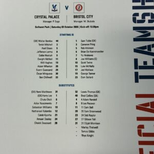 Crystal Palace v Bristol City v 03-10-2026